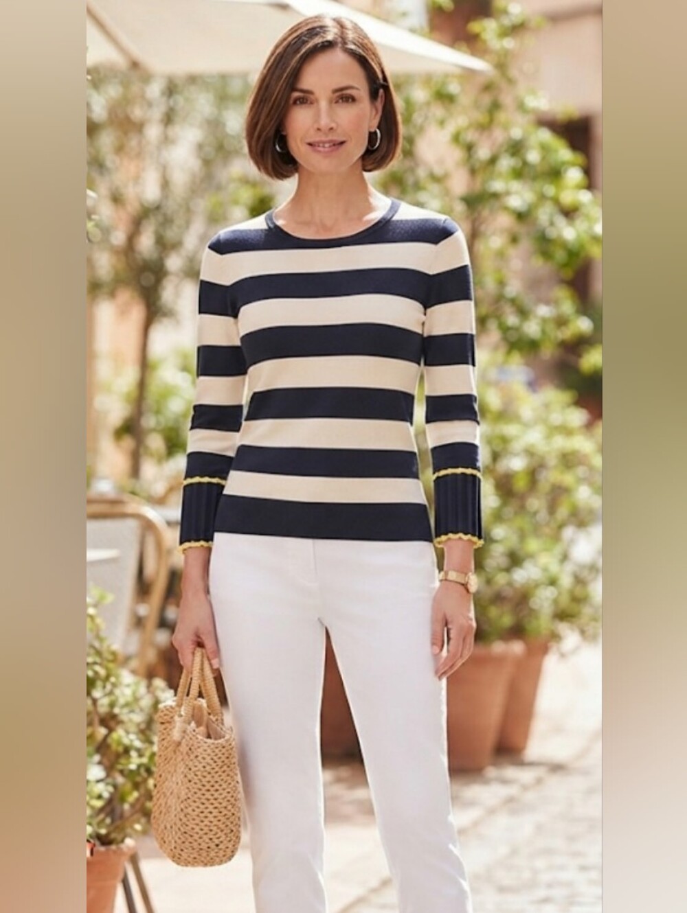 TALBOTS | Timeless Elegance: The Striped Lightweight Sweater